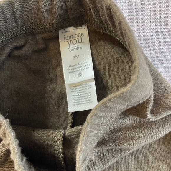 Carter’s Double Unisex Matching Brown Bear Pant Set - Picture 10 of 12